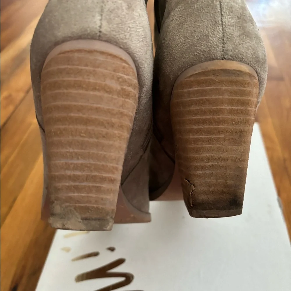 Taupe Suede Booties size 8.5